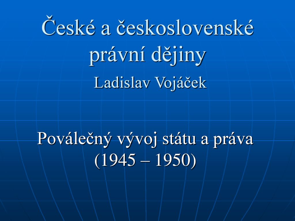 Esk A Eskoslovensk Pr Vn D Jiny Ladislav Voj Ek Ppt St Hnout